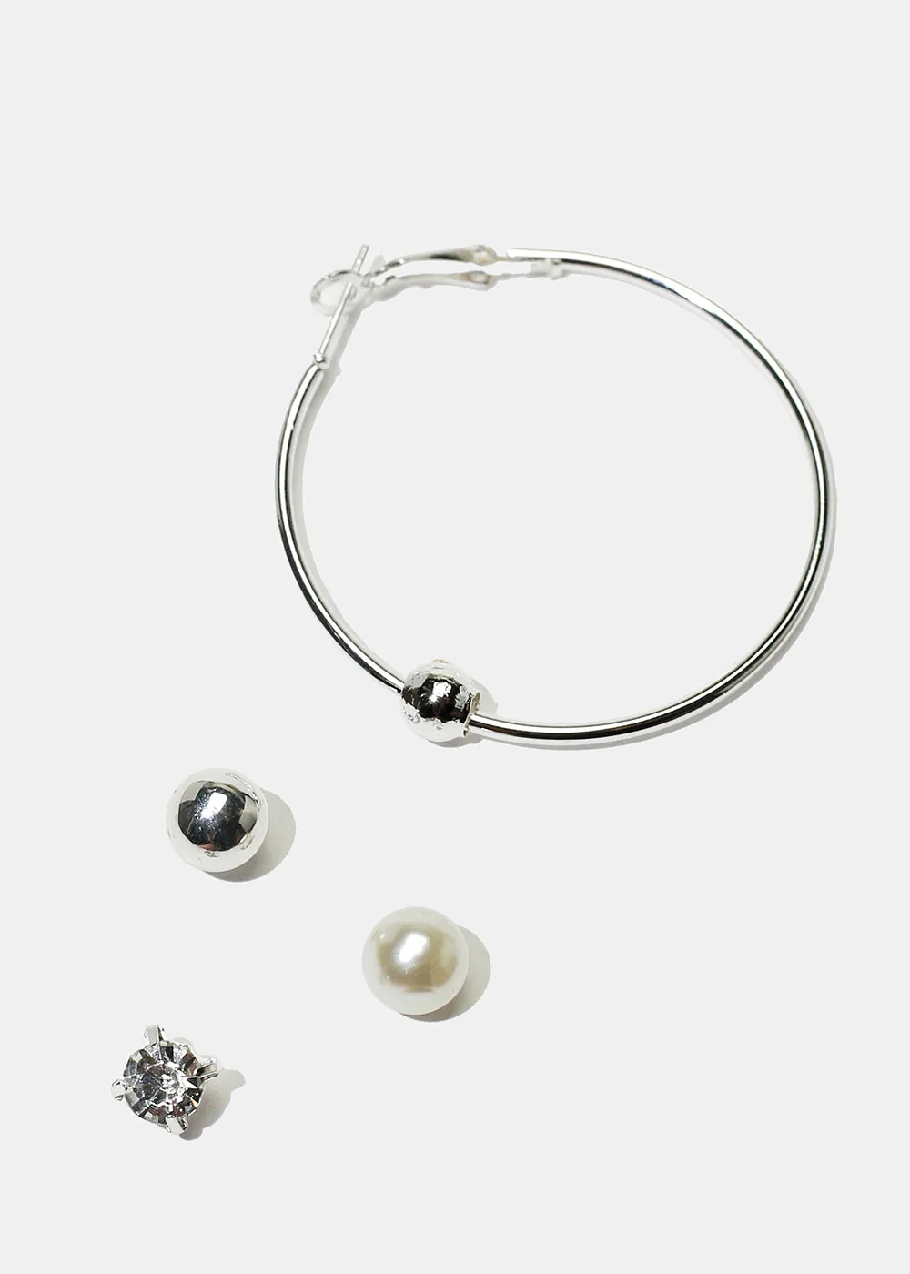 6-Pair Multi Stud & Hoop Earrings