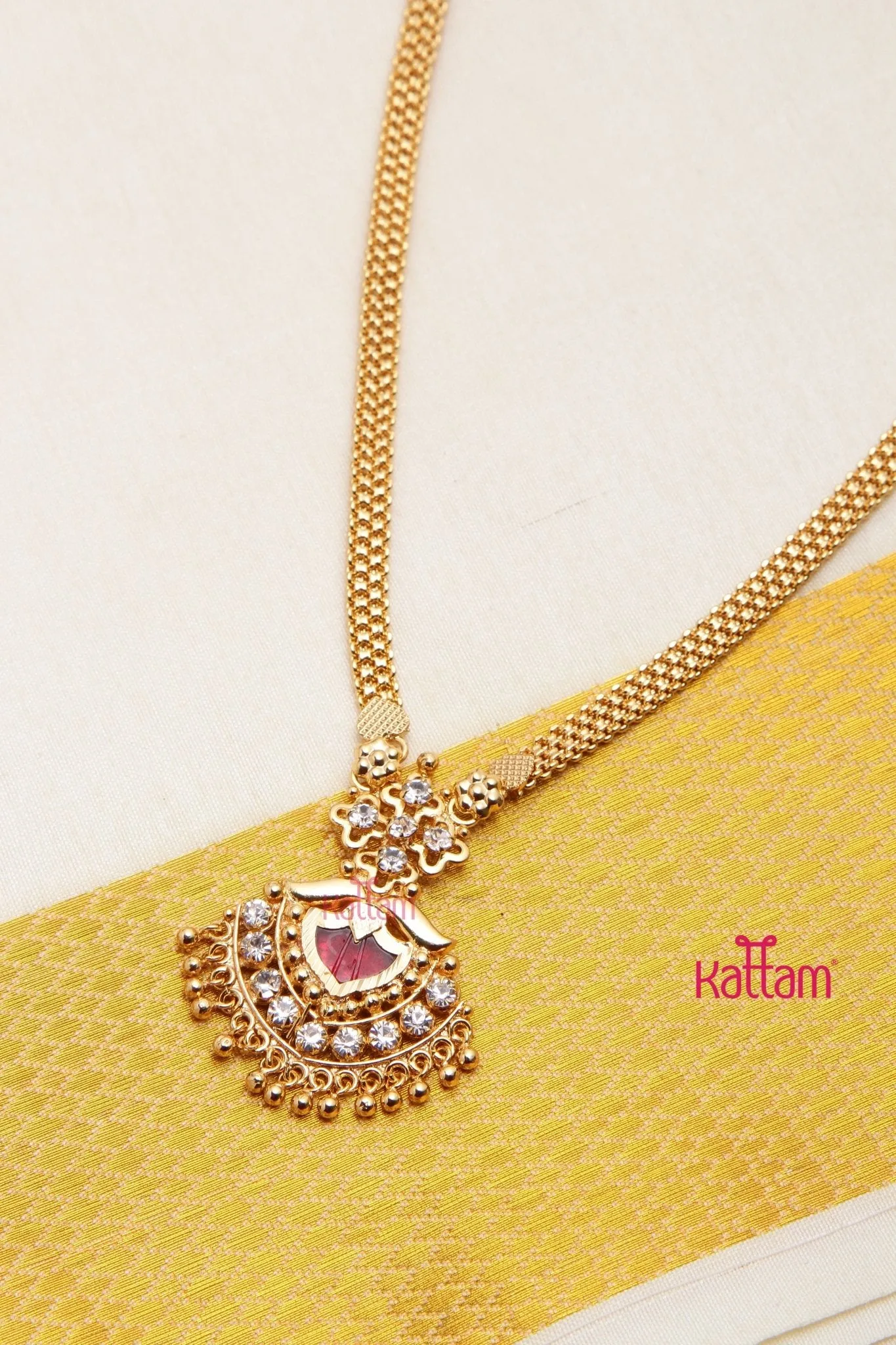 Aarathy- Kerala Ruby Pendant Chain