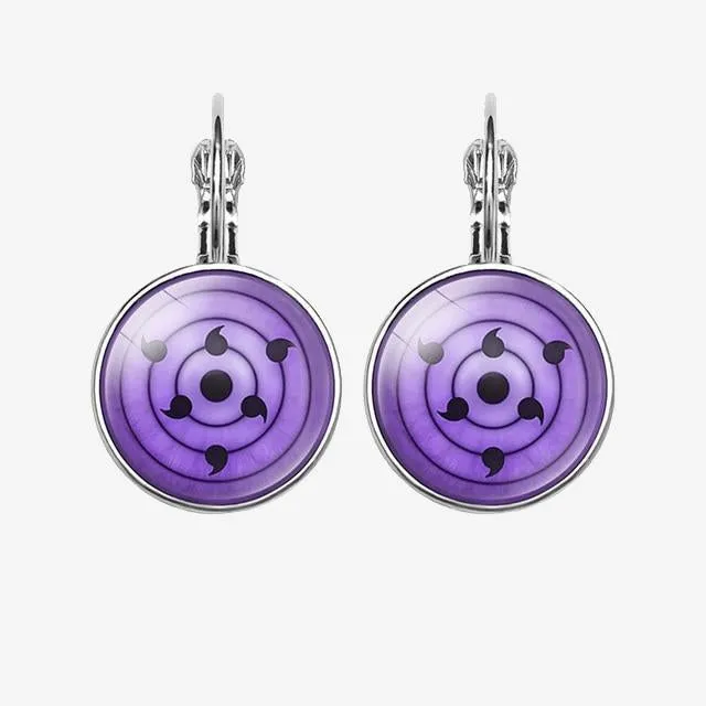 Big Round Spray Paint Earrings Jewelrry Gift
