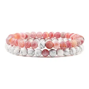 Couple Bead Bracelets Gemstone