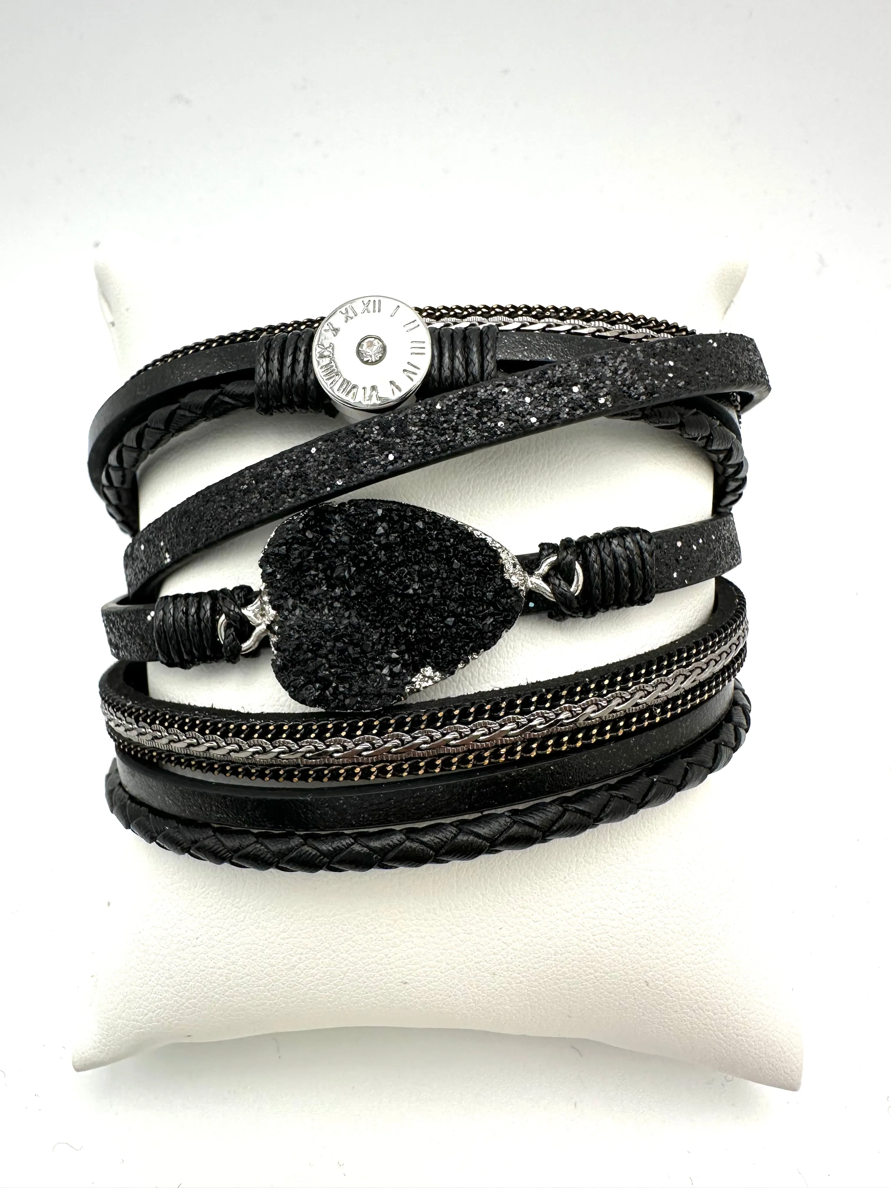 Double Wrap Druzy Magnetic Bracelet