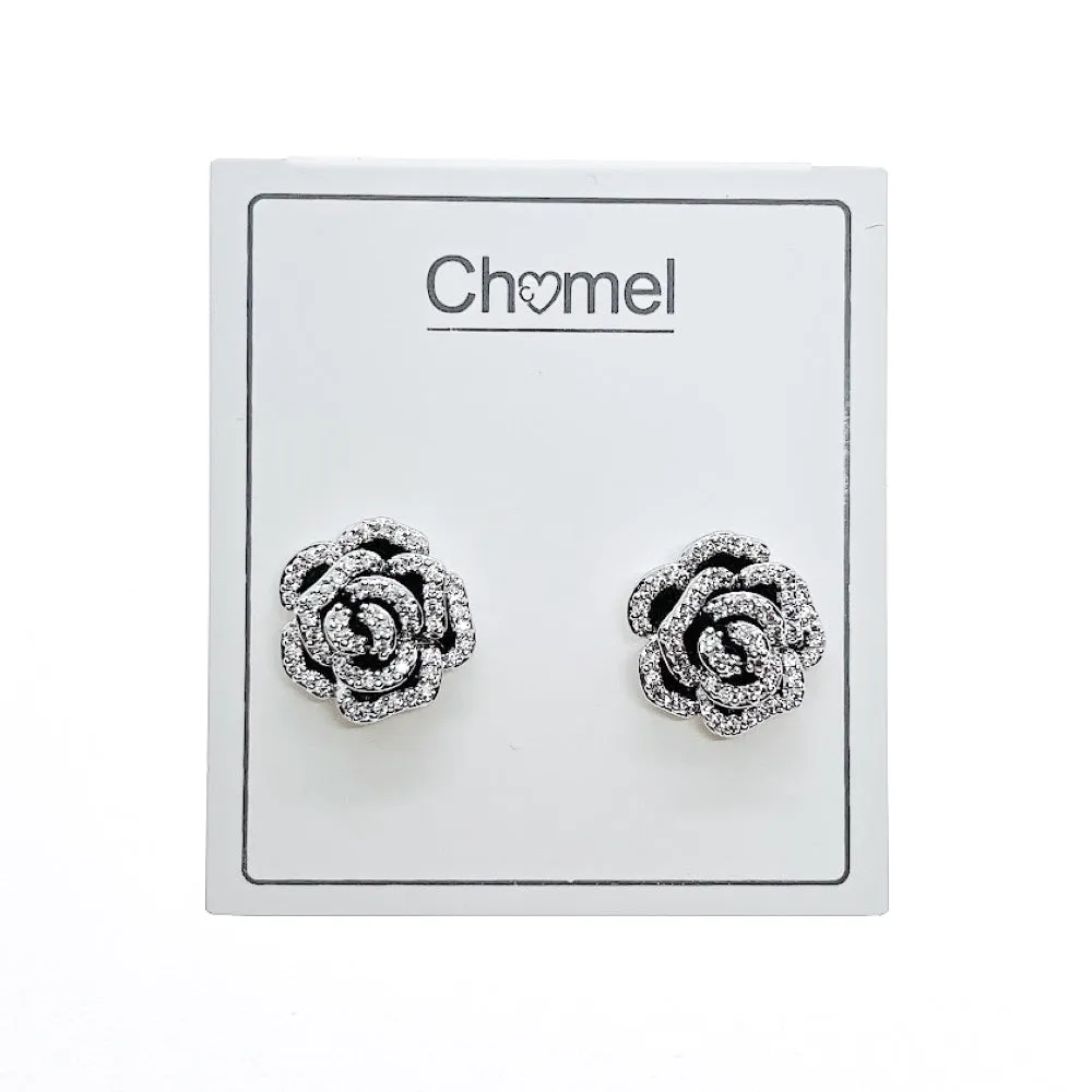 Flower Cubic Zirconia Earrings
