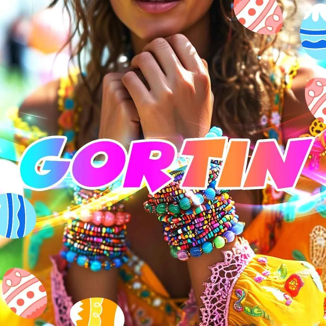 GORTIN Clay Bead Bracelets for Women Stretch Friendship Bracelets Stackable Surfer Heishi Bracelet Set