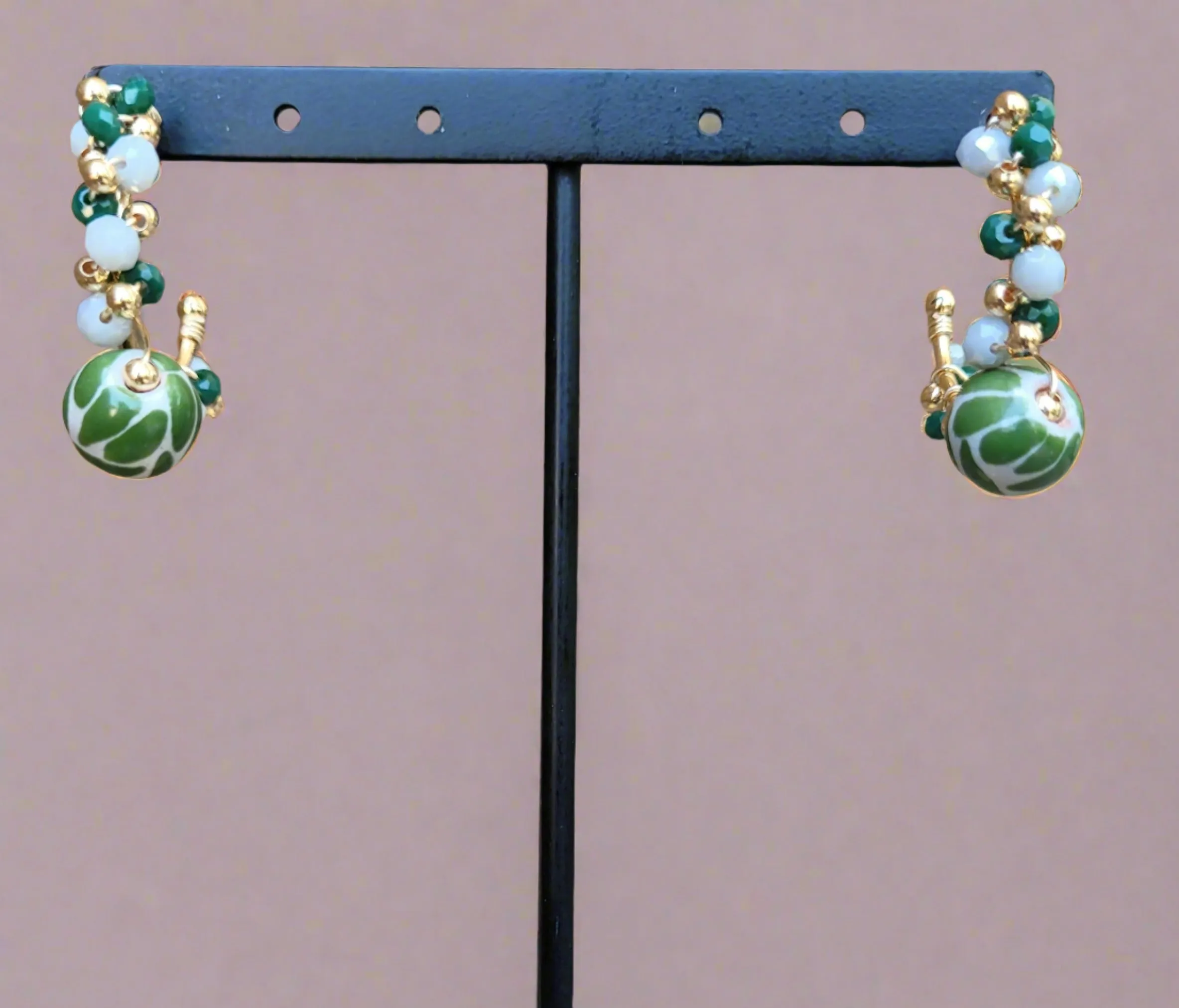 Green Luna Talavera earrings