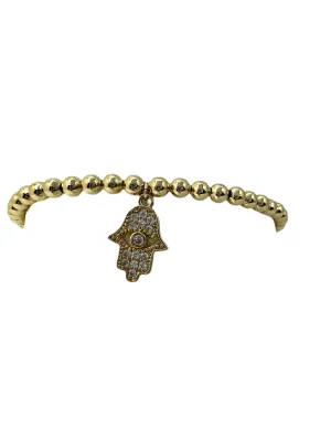 Hamsa Dangle Stretch Bracelet