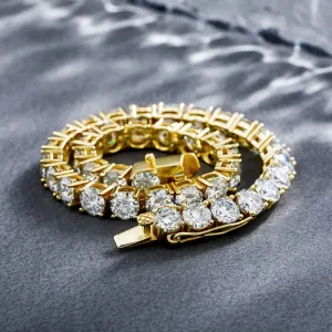 Iced Out Moissanite Tennis Link Bracelet