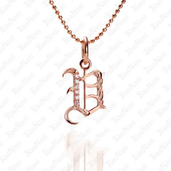 Exquisite Koa Nani Initial Pendant Necklace - High-Quality, Personalized Jewelry