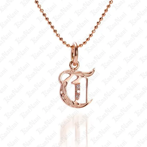 Exquisite Koa Nani Initial Pendant Necklace - High-Quality, Personalized Jewelry