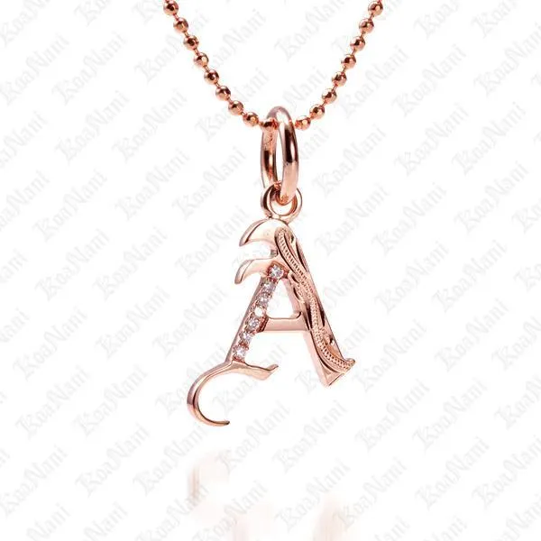 Exquisite Koa Nani Initial Pendant Necklace - High-Quality, Personalized Jewelry