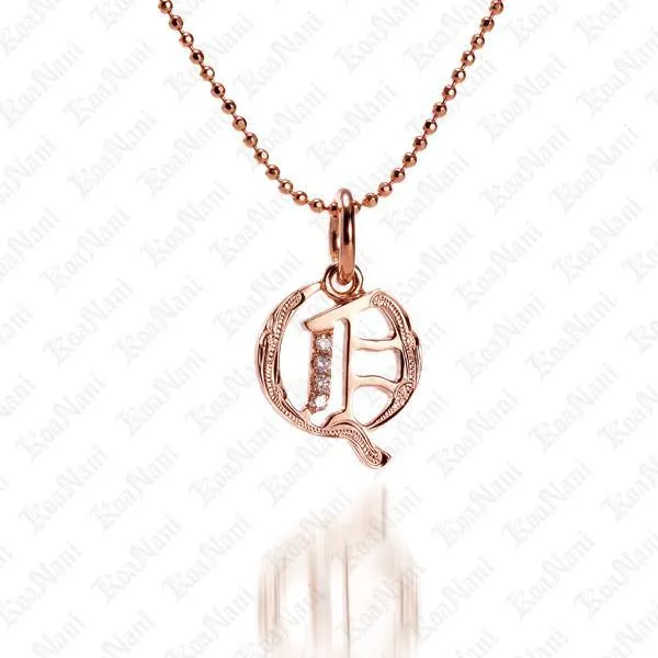 Exquisite Koa Nani Initial Pendant Necklace - High-Quality, Personalized Jewelry