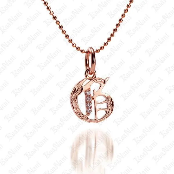 Exquisite Koa Nani Initial Pendant Necklace - High-Quality, Personalized Jewelry