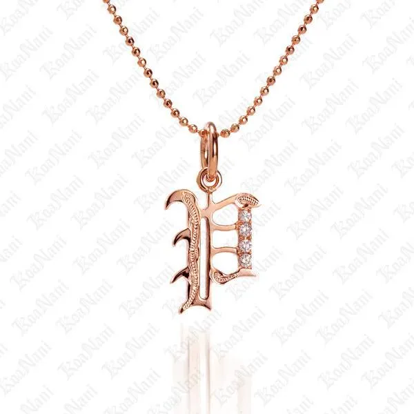 Exquisite Koa Nani Initial Pendant Necklace - High-Quality, Personalized Jewelry
