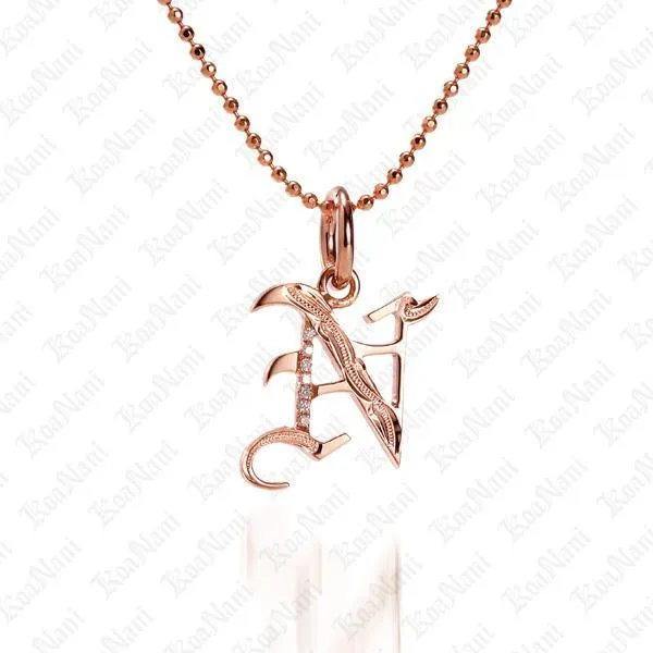 Exquisite Koa Nani Initial Pendant Necklace - High-Quality, Personalized Jewelry