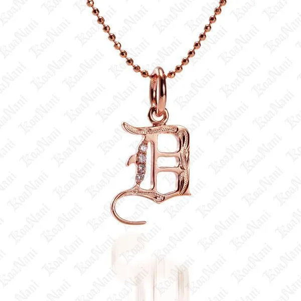 Exquisite Koa Nani Initial Pendant Necklace - High-Quality, Personalized Jewelry