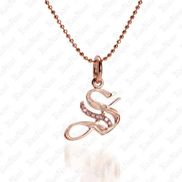 Exquisite Koa Nani Initial Pendant Necklace - High-Quality, Personalized Jewelry