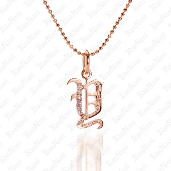 Exquisite Koa Nani Initial Pendant Necklace - High-Quality, Personalized Jewelry