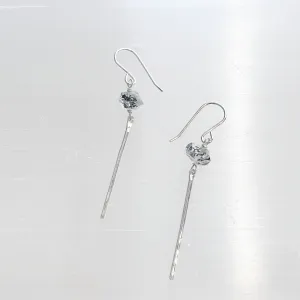 Quartz Gemstone Bar Earrings - Choose Your Metal