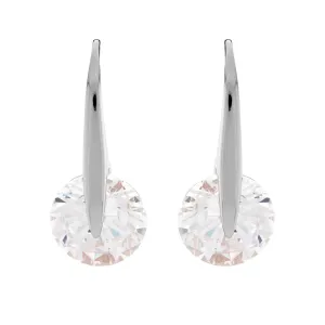 SALE Sybella Crystal Drop Earrings Silver