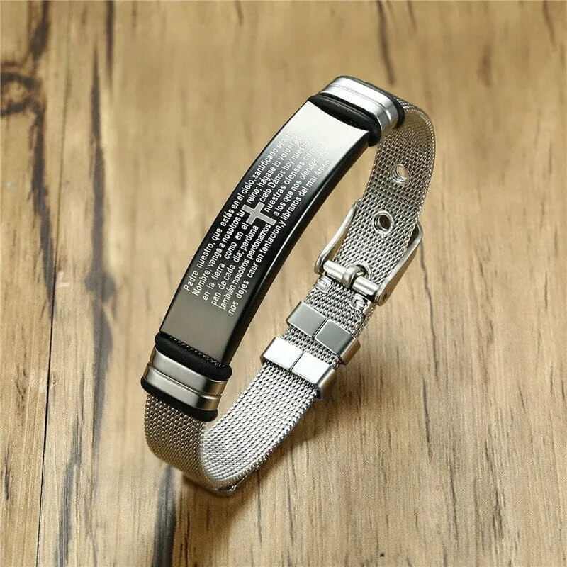 WWJD Lord's Prayer Adjustable Bracelet