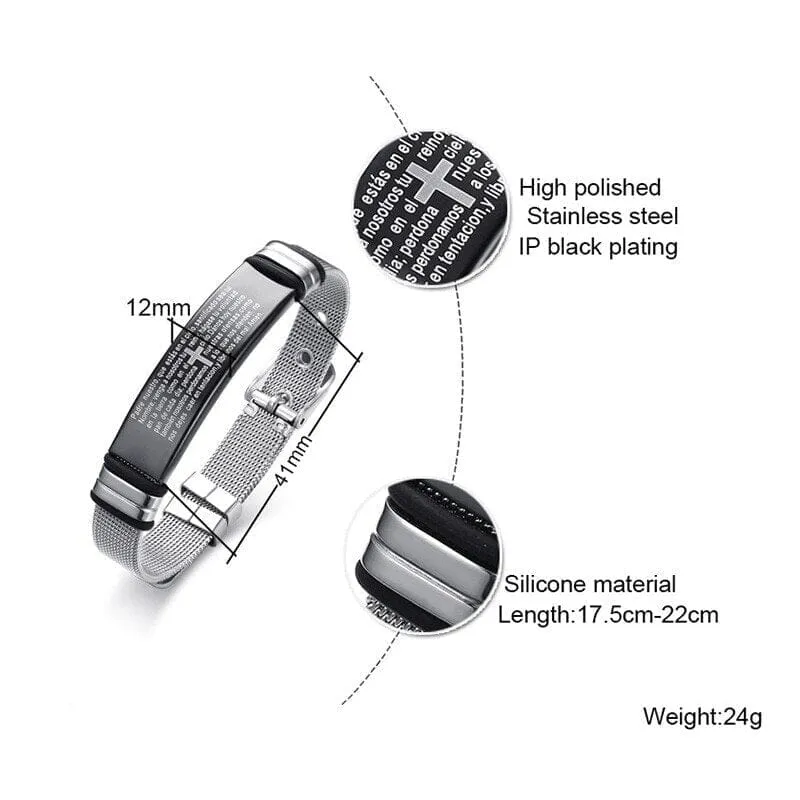 WWJD Lord's Prayer Adjustable Bracelet