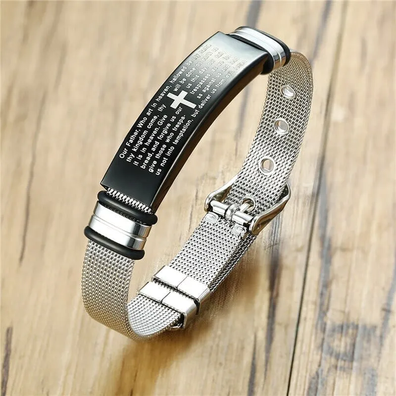 WWJD Lord's Prayer Adjustable Bracelet