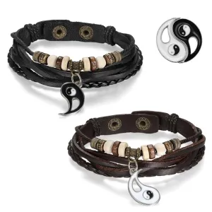 Yin and yang couple bracelet