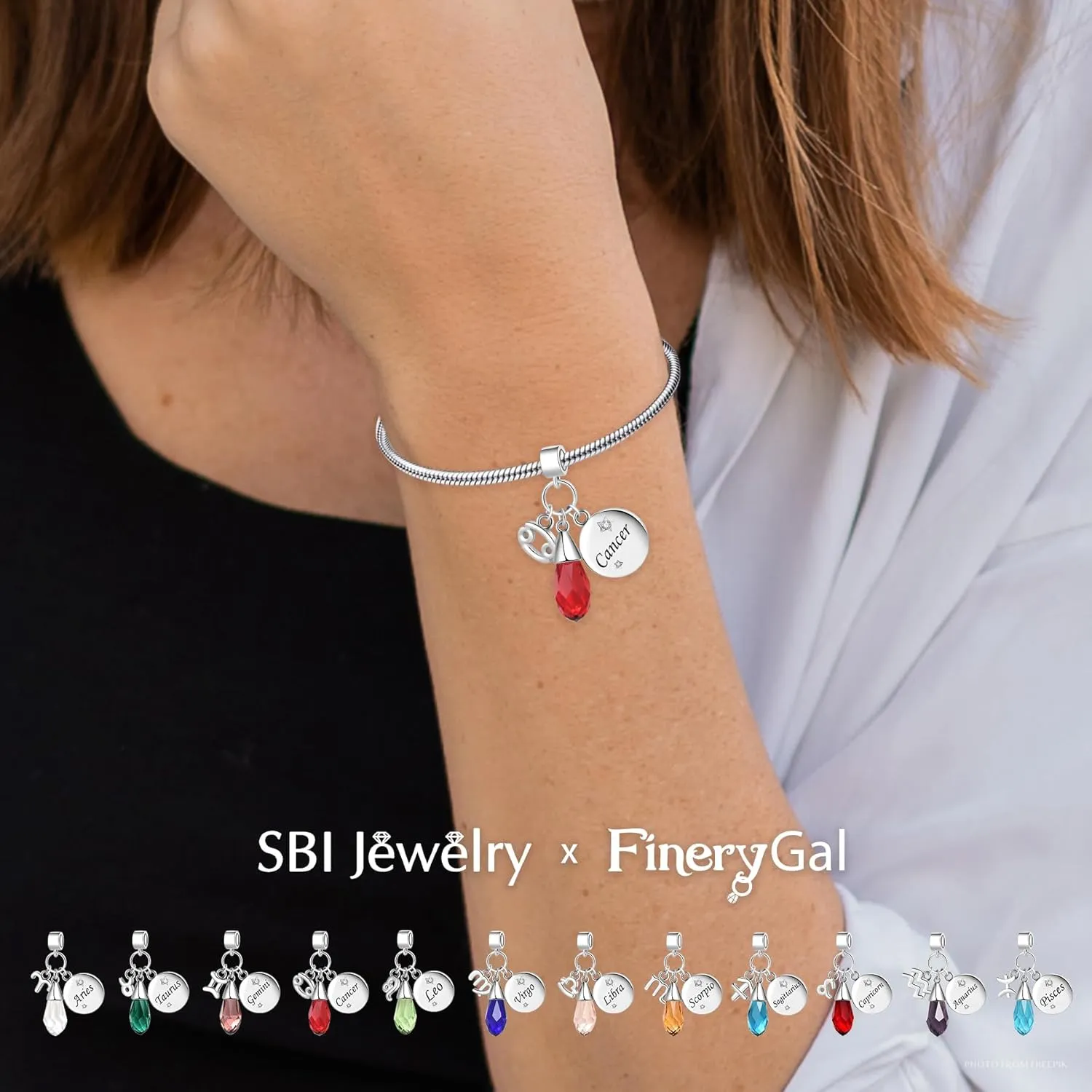 Zodiac Charms for Bracelets Compatible with Pandora Charms Bracelets 12 Constellation Bead Birthday Dangle Pendant Birthstone Charm Jewelry for Women